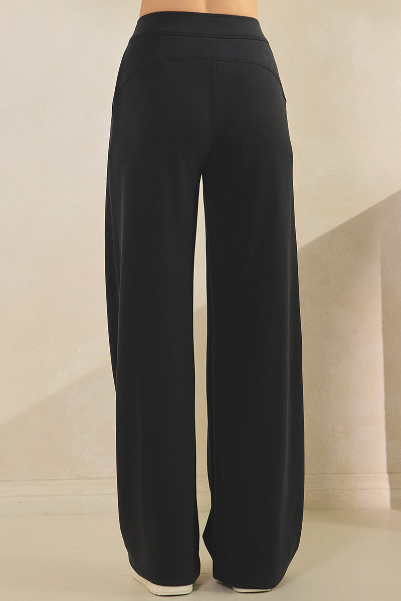 Plus Size Comfort Drape Wide Leg Pants