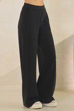 High Waist Wide Leg Pants with Side Seams