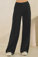 High Waist Wide Leg Pants with Side Seams