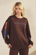 Plus Size Faith Over Fear  Pullover Sweatshirt