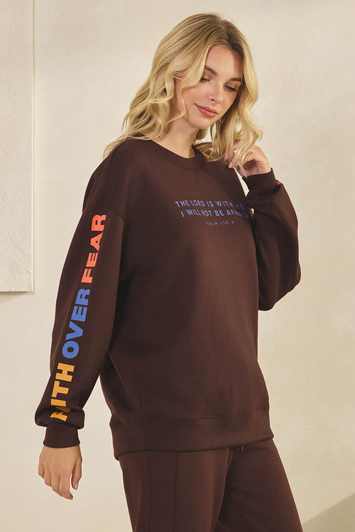 Faith Over Fear Comfy Pullover Sweatshirt