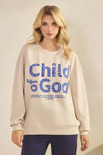 Plus Size Child of God Faith Pullover Sweatshirt
