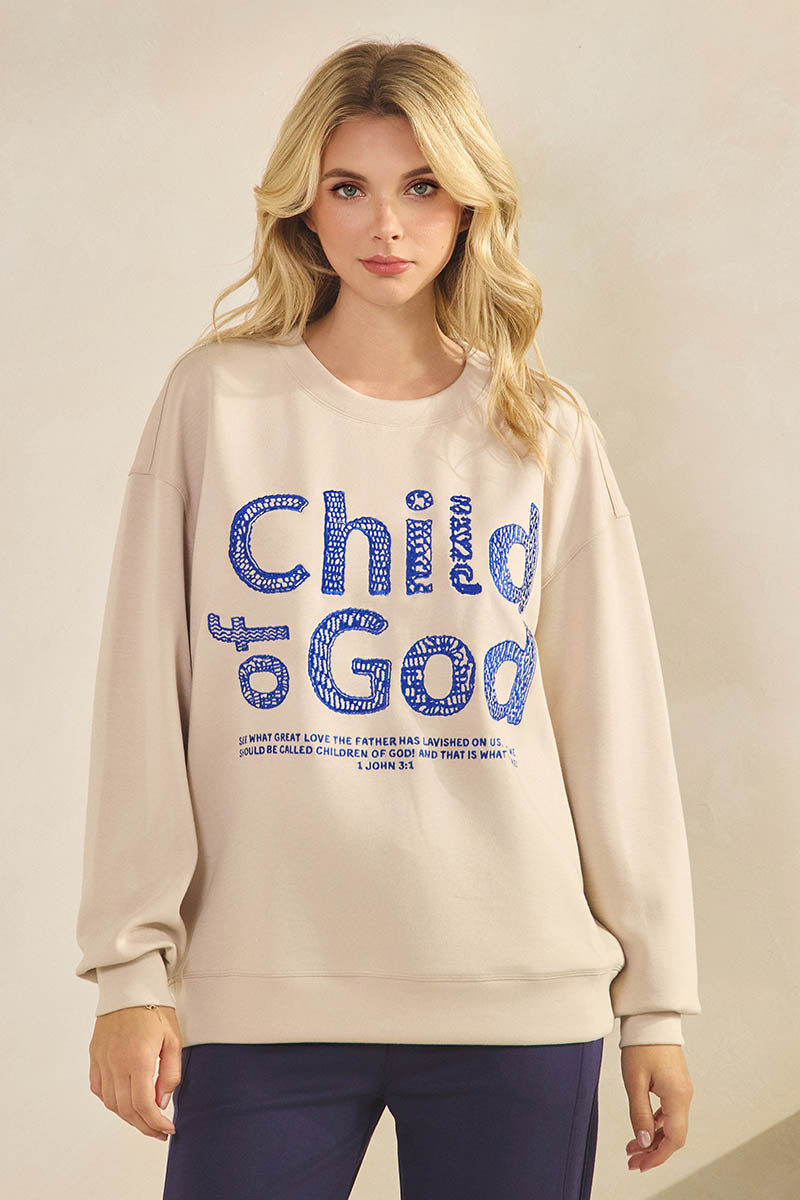 Plus Size Child of God Faith Pullover Sweatshirt