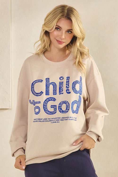 Plus Size Child of God Faith Pullover Sweatshirt