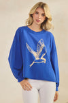 Plus Size Weekend Flow Art Print Cotton Top