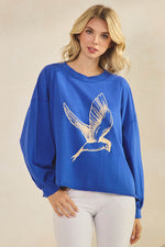 Plus Size Weekend Flow Art Print Cotton Top