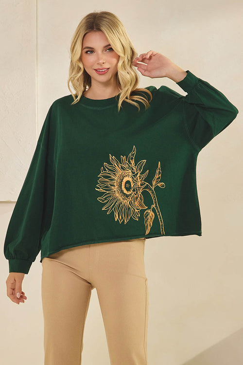 Plus Size Weekend Flow Art Print Cotton Top