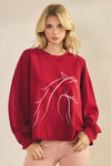 Plus Size Weekend Flow Art Print Cotton Top