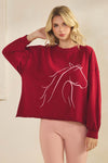Plus Size Weekend Flow Art Print Cotton Top