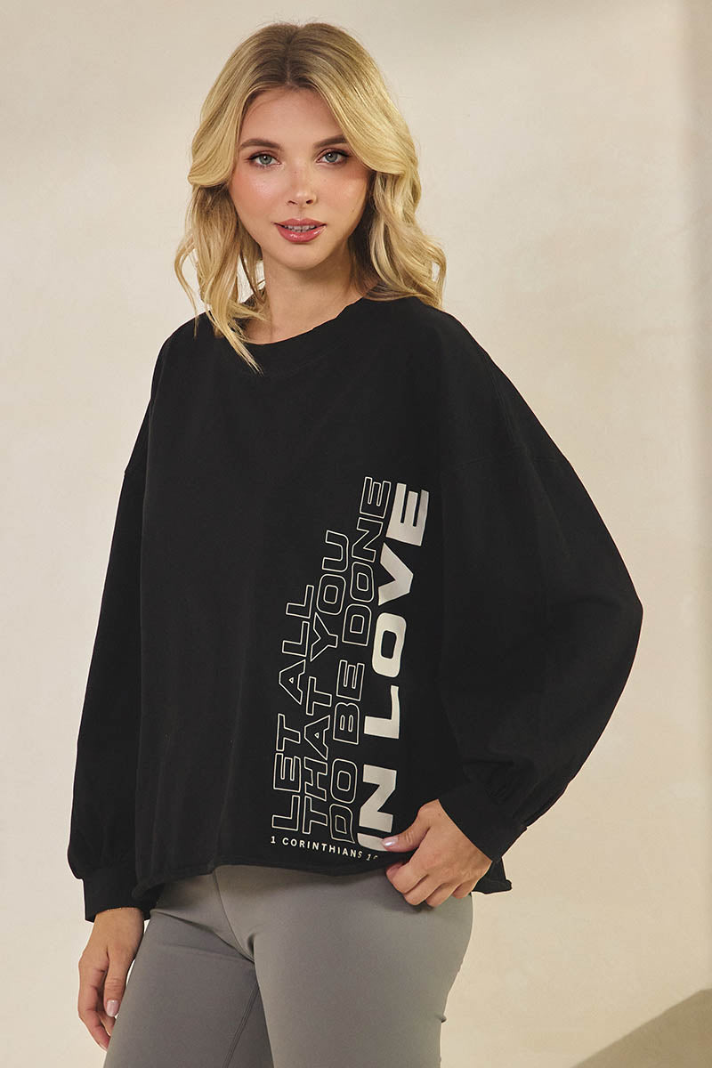 Plus Size Women’s Faith Done in Love Cotton Top