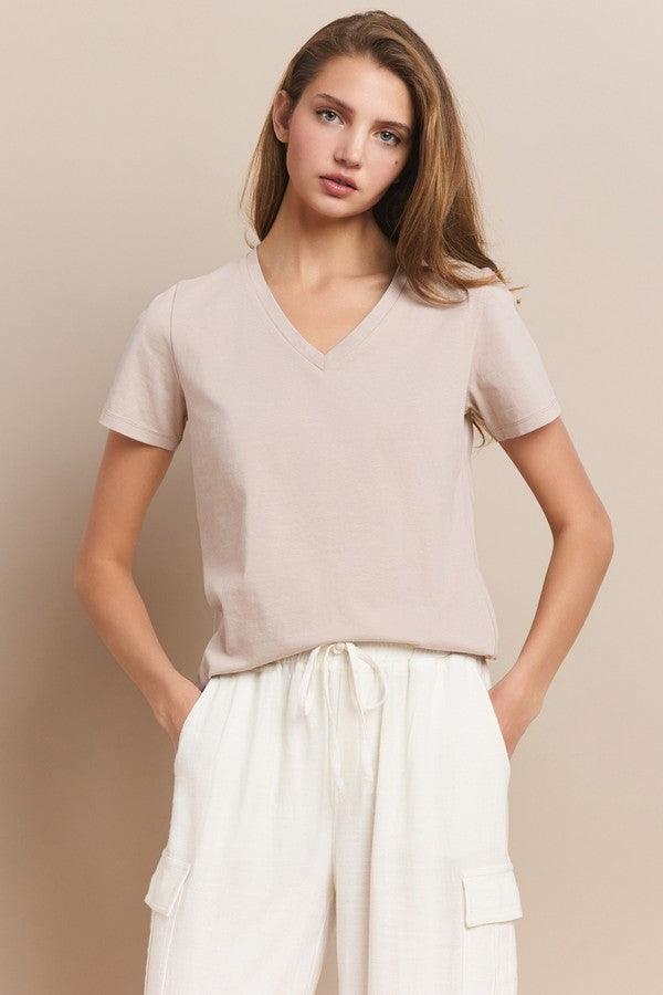 V-Neck Cotton T-Shirt