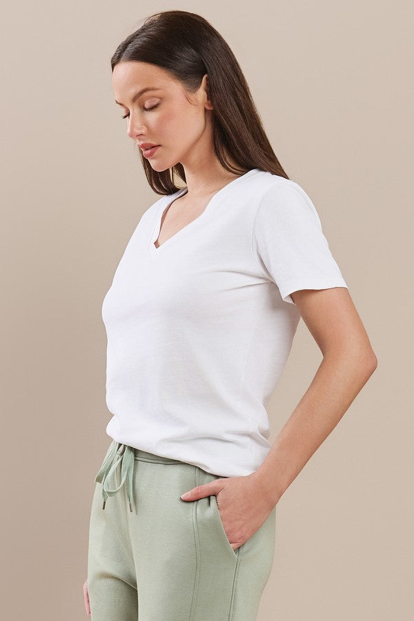 V-Neck Cotton T-Shirt