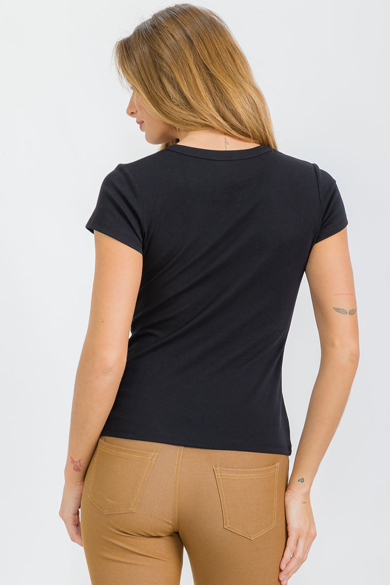 Women’s Cotton Rib Short Sleeve Tee