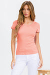 Women’s Cotton Rib Short Sleeve Tee