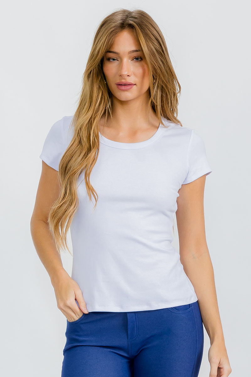 Women’s Cotton Rib Short Sleeve Tee