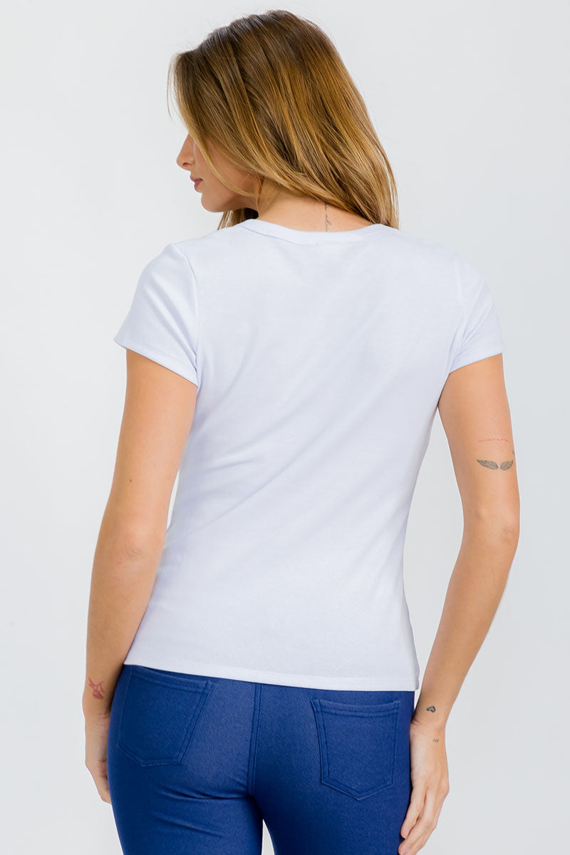 Women’s Cotton Rib Short Sleeve Tee