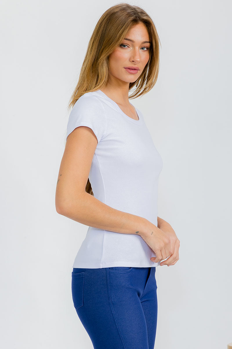 Women’s Cotton Rib Short Sleeve Tee