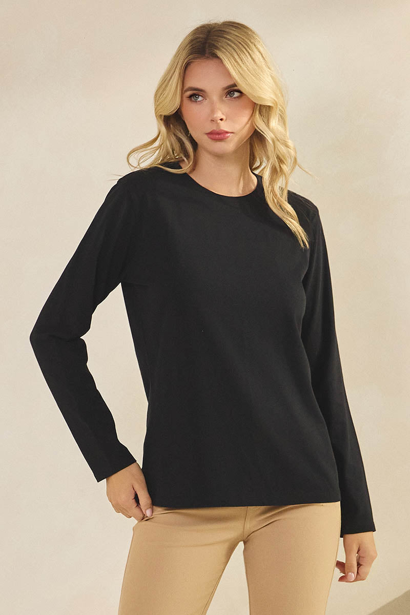 Essentially Soft Cotton Long Sleeve Shirt Top
