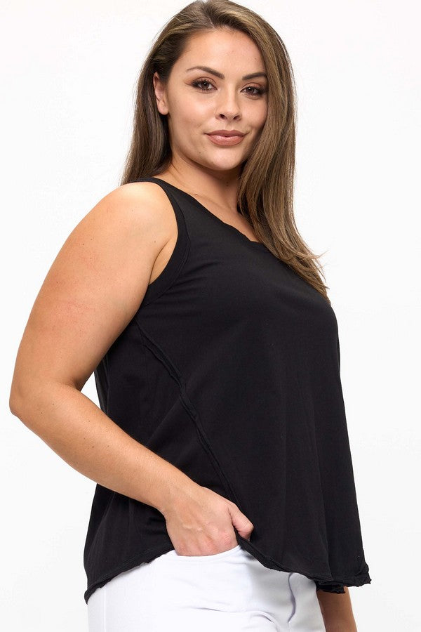 Plus size Women’s Rebel Raw Edge Tank Top