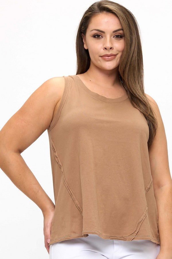 Plus size Women’s Rebel Raw Edge Tank Top