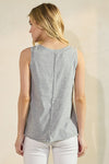 Heather Gray Women’s Rebel Raw Edge Oversized Tank Top