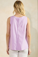 Lavender Women’s Rebel Raw Edge Oversized Tank Top