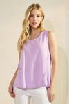 Lavender Women’s Rebel Raw Edge Oversized Tank Top