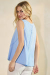 Light Blue Women’s Rebel Raw Edge Oversized Tank Top