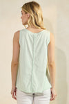 Lime Cream Women’s Rebel Raw Edge Oversized Tank Top