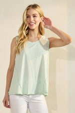 Lime Cream Women’s Rebel Raw Edge Oversized Tank Top