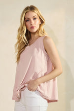 Light Pink Women’s Rebel Raw Edge Oversized Tank Top