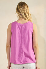 Orchid Women’s Rebel Raw Edge Oversized Tank Top