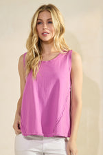 Orchid Women’s Rebel Raw Edge Oversized Tank Top