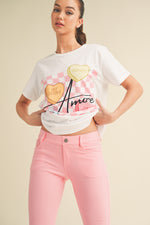 "Amore" Graphic 100% Cotton Crewneck T-Shirt