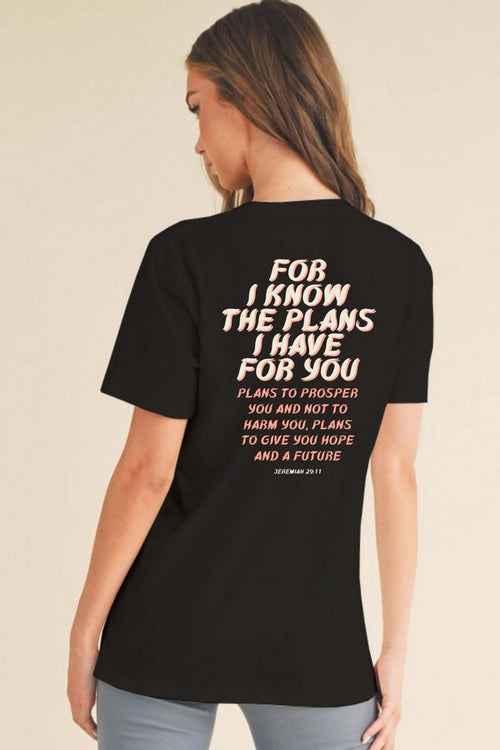Women's Jeremiah 29:11 Bible Verse Graphic T-Shirt