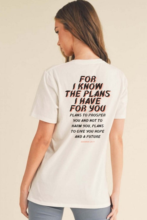 Women's Jeremiah 29:11 Bible Verse Graphic T-Shirt