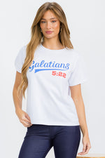 Women's Galatians 5:22 Bible Verse Baseball Style T-Shirt