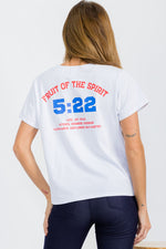 Women's Galatians 5:22 Bible Verse Baseball Style T-Shirt