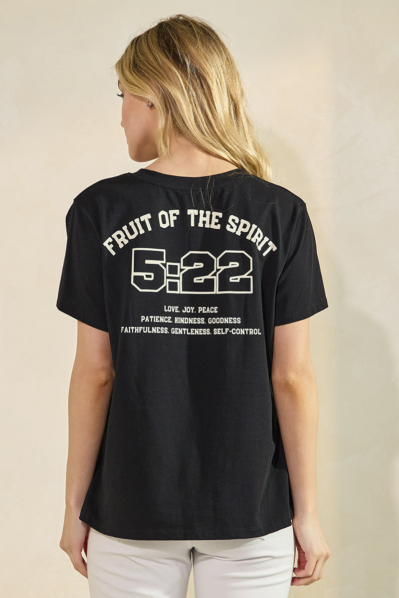Women's Galatians 5:22 Bible Verse Baseball Style T-Shirt