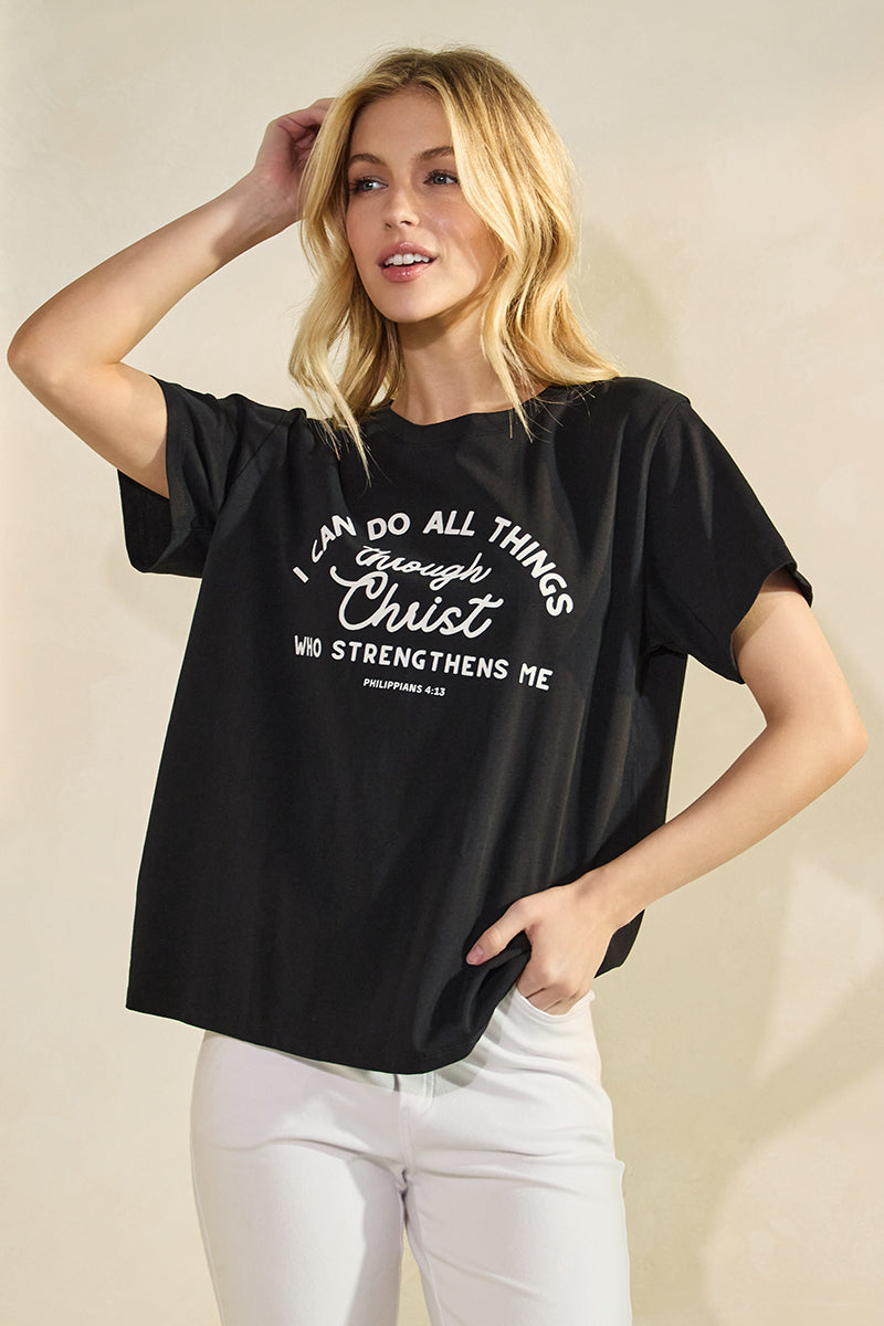 Women’s Faith Message Pure Cotton Crew Neck Graphic Tee 