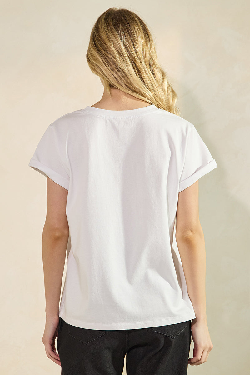 Women’s Faith Message Pure Cotton Crew Neck Graphic Tee 
