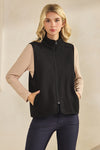 Women's Cozy Chic Fleece Zip Mock Neck Vest