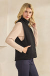 Women's Cozy Chic Fleece Zip Mock Neck Vest