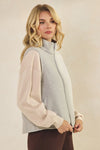 Women's Cozy Chic Fleece Zip Mock Neck Vest