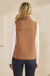 Women's Cozy Chic Fleece Zip Mock Neck Vest