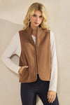 Women's Cozy Chic Fleece Zip Mock Neck Vest