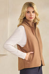 Women's Cozy Chic Fleece Zip Mock Neck Vest