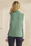 Women's Cozy Chic Fleece Zip Mock Neck Vest