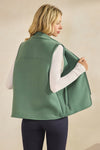 Women's Cozy Chic Fleece Zip Mock Neck Vest