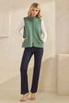 Women's Cozy Chic Fleece Zip Mock Neck Vest